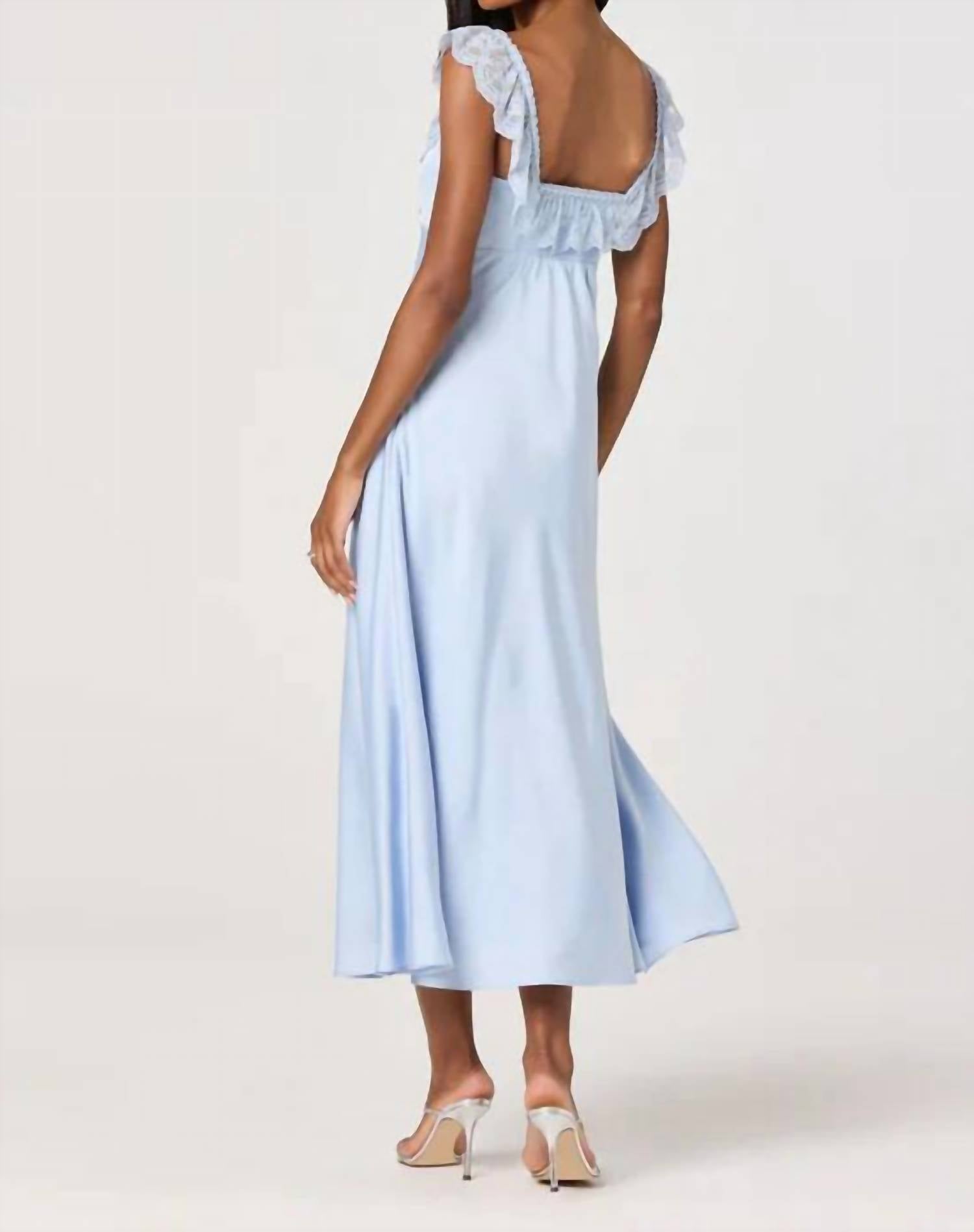 Astr - Makiya Lace Strap Empire Waist Midi Dress