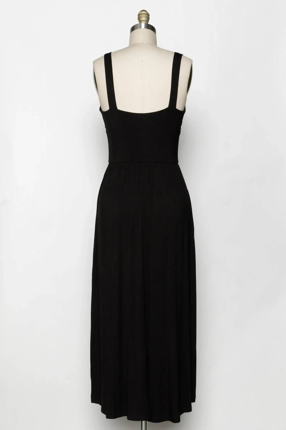 FINAL TOUCH Women's Linley Modal Maxi Dress in black - women's dress - alternate view
