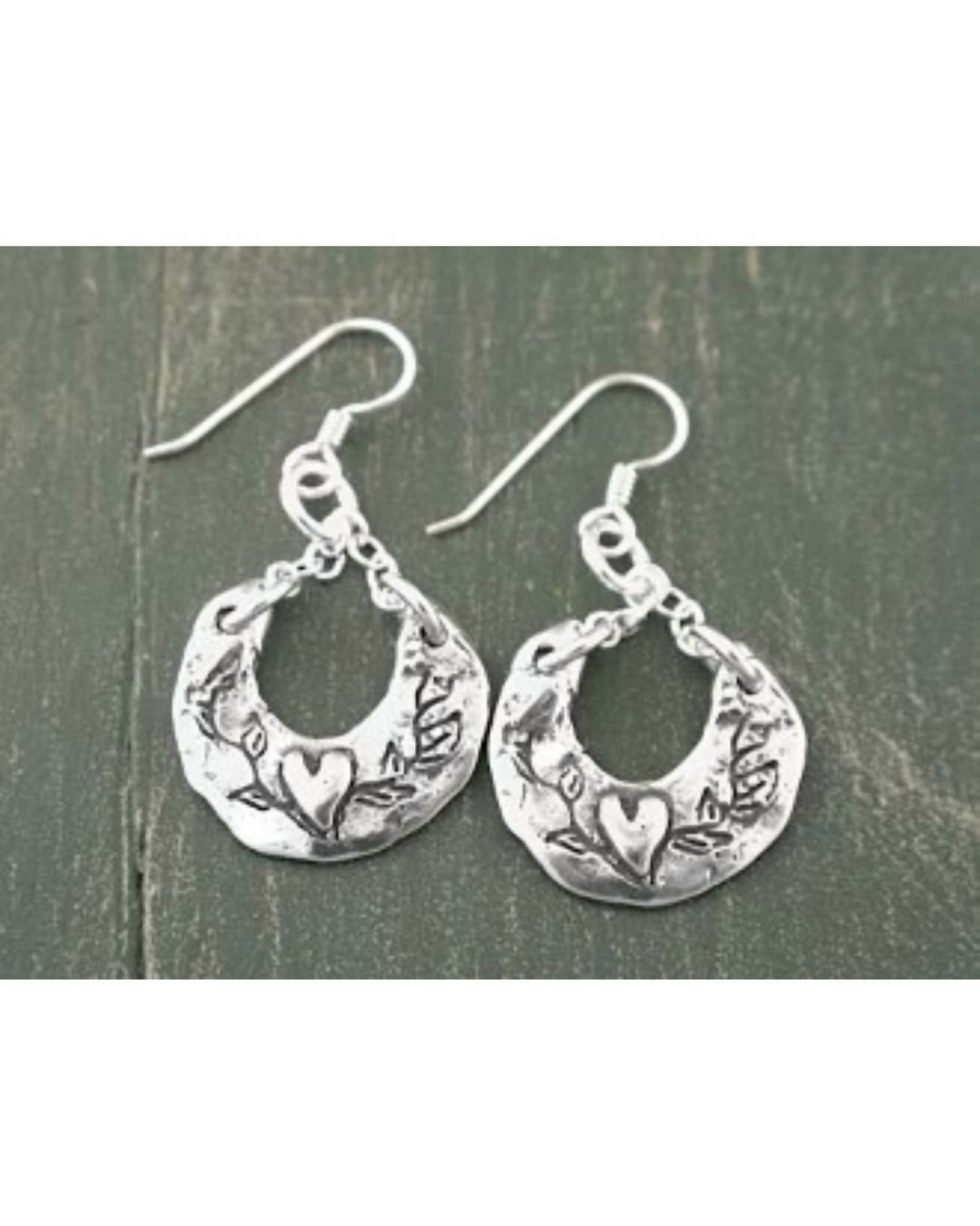 Island Cowgirl Women's Hearts Grow Fonder Earrings in silver - women's jewelry
