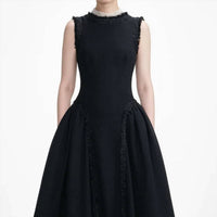Self-Portrait - Boucle sleeveless midi dress