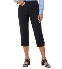 Euro Bengaline Skimmer Capri Pants in black - women's pants