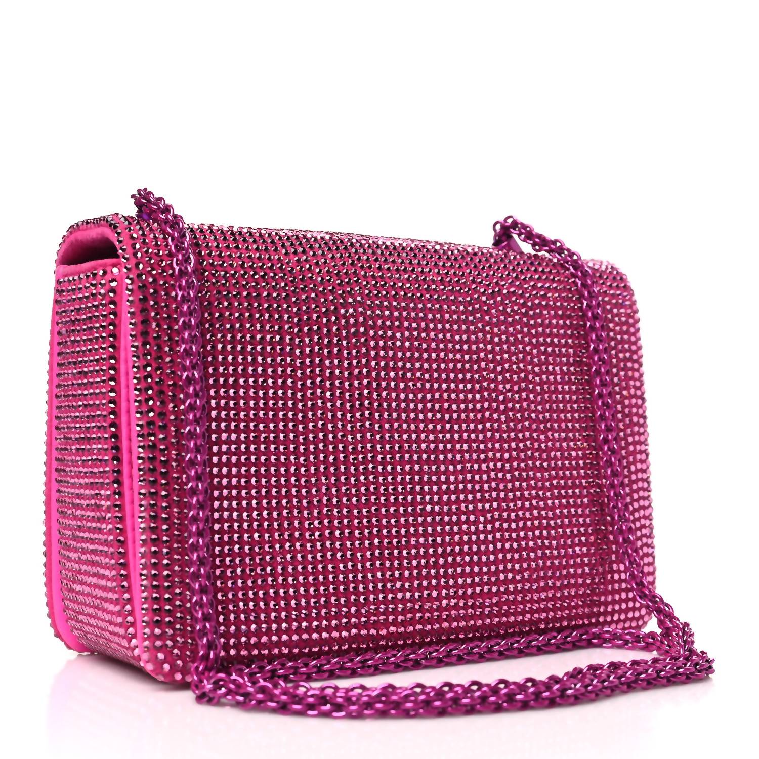 Valentino Garavani - Women's Crystal Suede Embellished Clutch