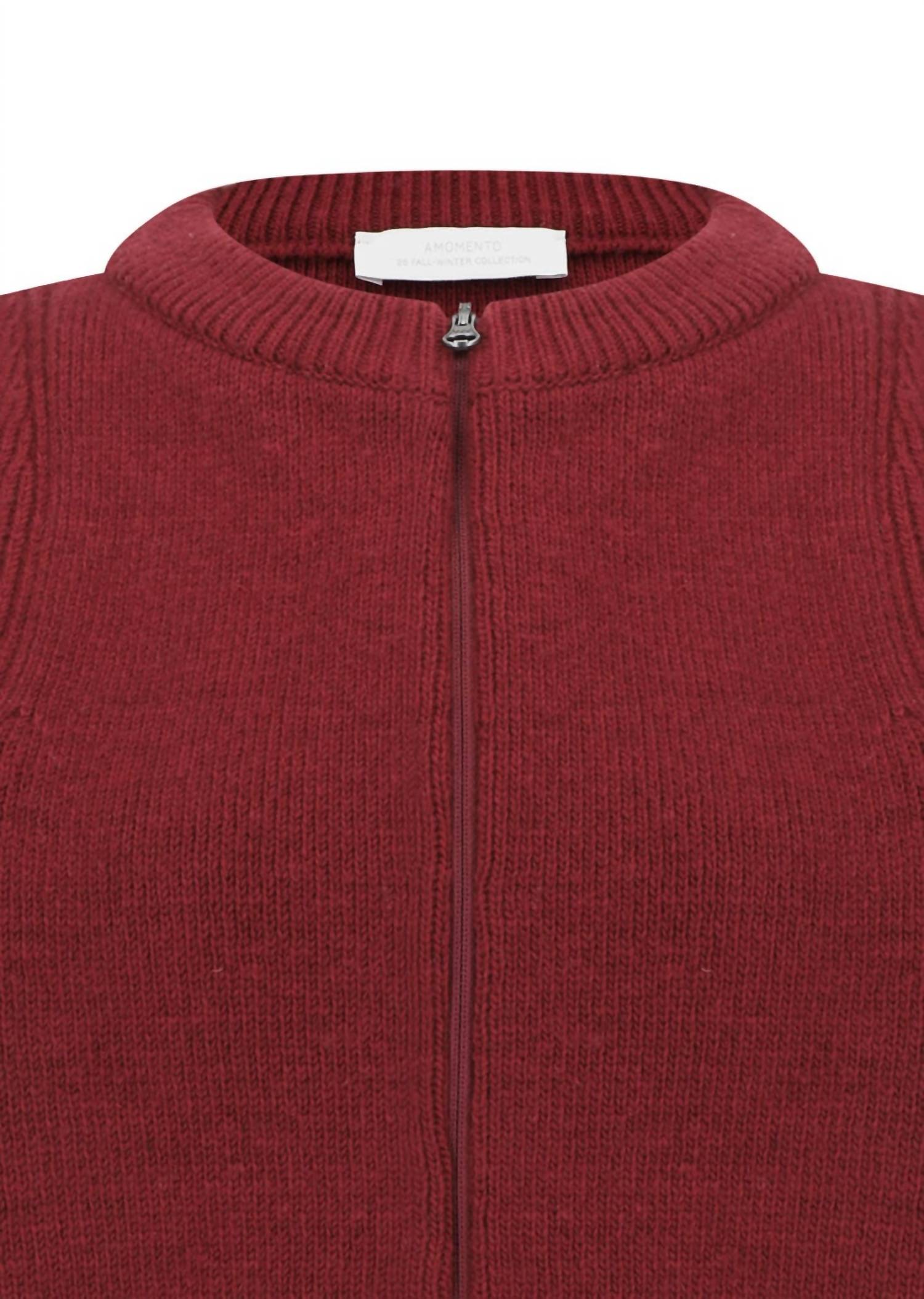 Shop Amomento - Cut Out Rounded Cardigan
