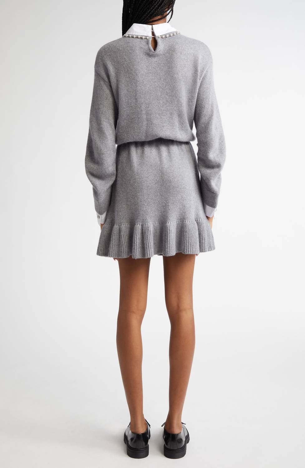 Cinq A Sept - Kiana Pearl Necklace Long Sleeve Sweater Dress