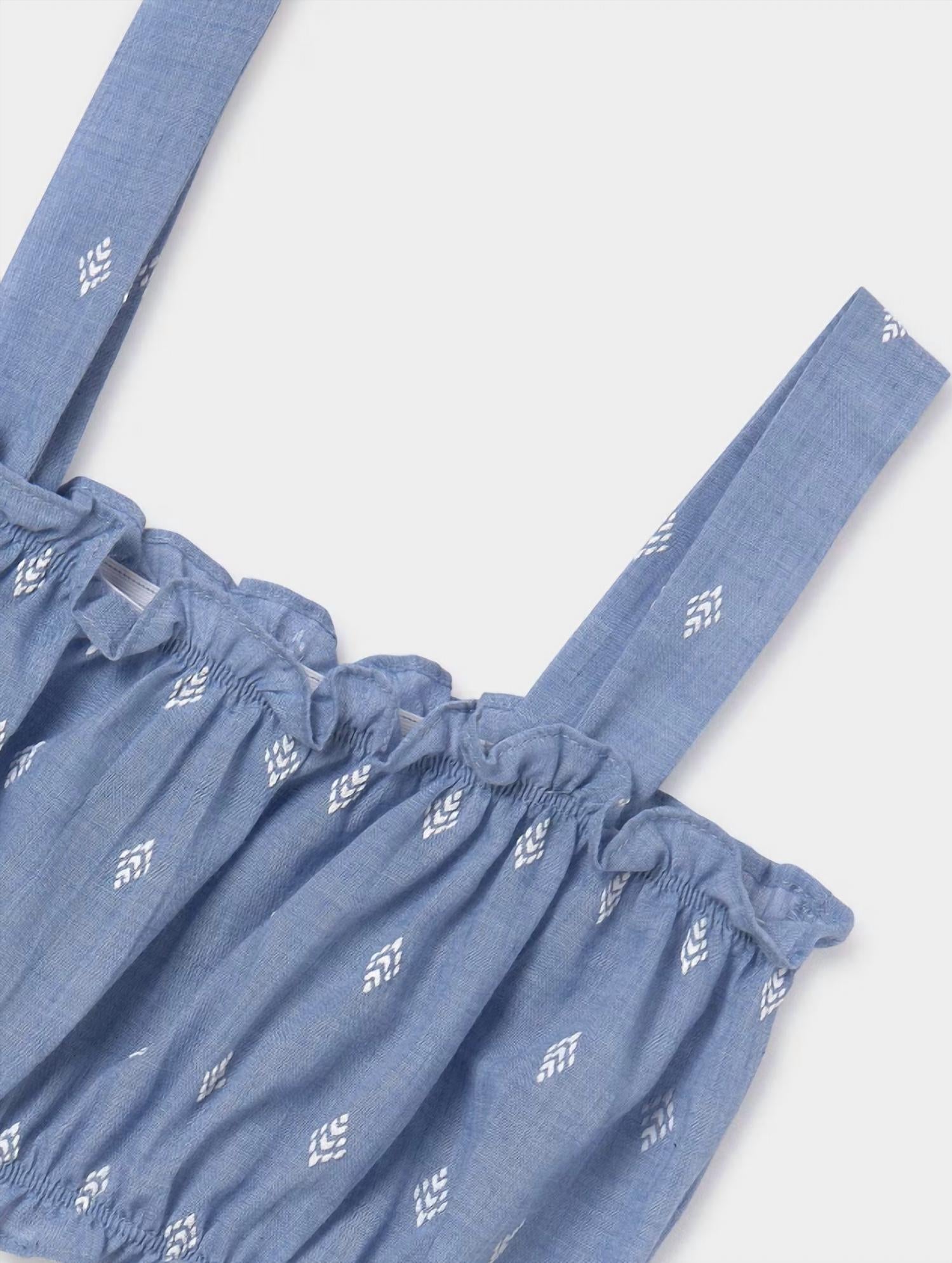 Mayoral - Girl's 2-Piece Soft Light Denim With Detail Top