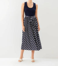 Fifteen Twenty - Women's Contrast Belted Midi Dress
