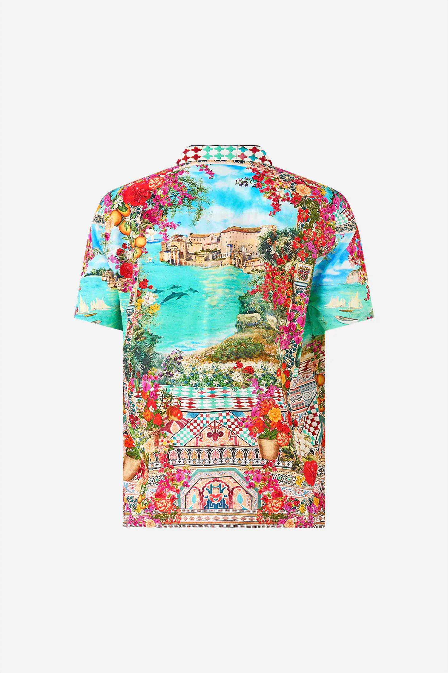 Camilla - Short Sleeve Camp Collared Shirt