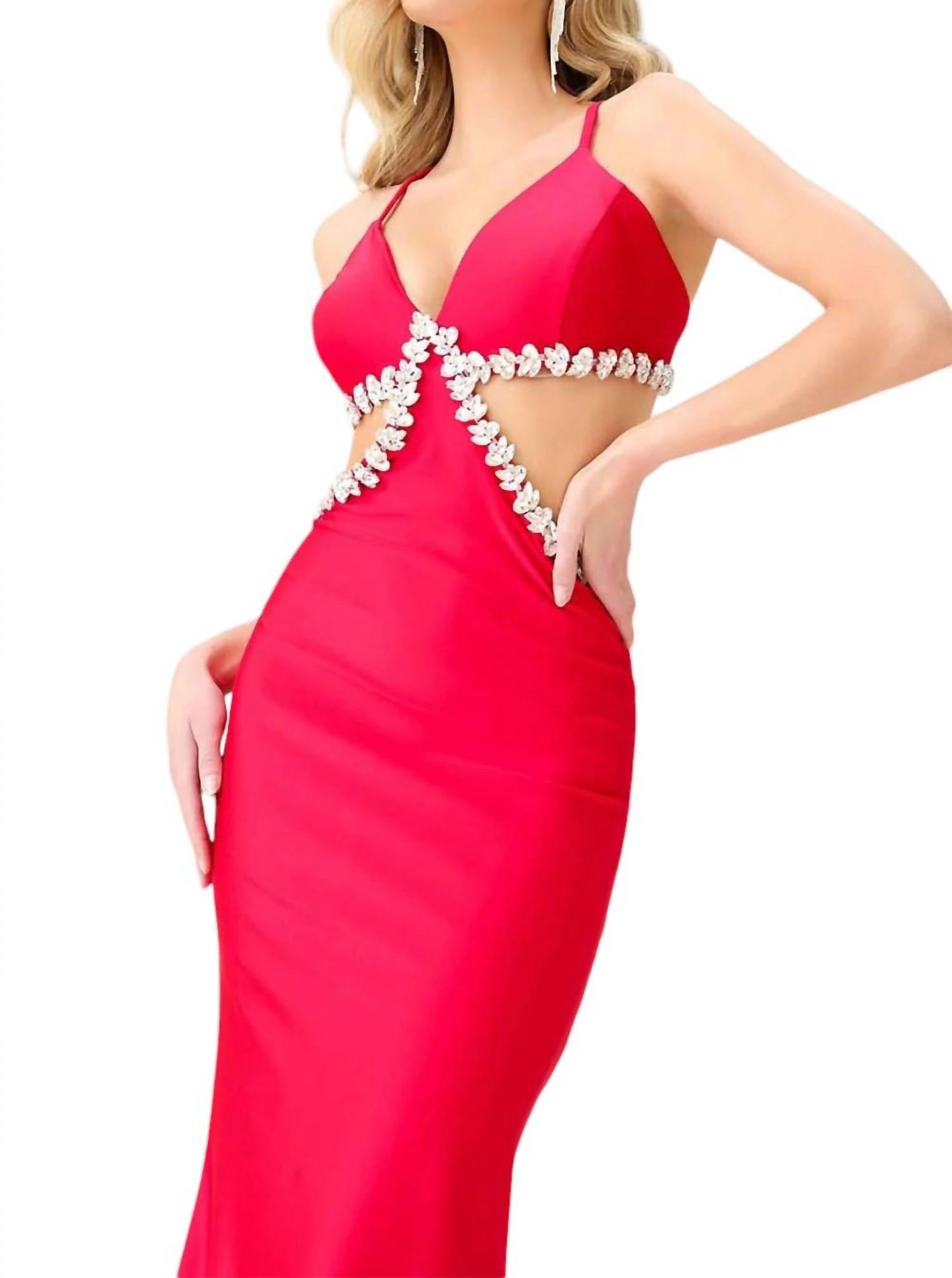 Jessica Angel - PLUNGING V-NECK JERSEY MERMAID GOWN