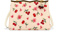 Like Dreams - Women's Cerise Top Handle Cherry Crossbody Bag