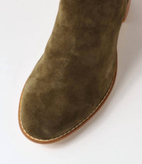Django & Juliette Women's Mockas Ankle Boots in olive suede - women's shoe - view 4