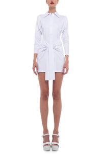 Norma Kamali - Ty Front Nk Shirt Mini Dress