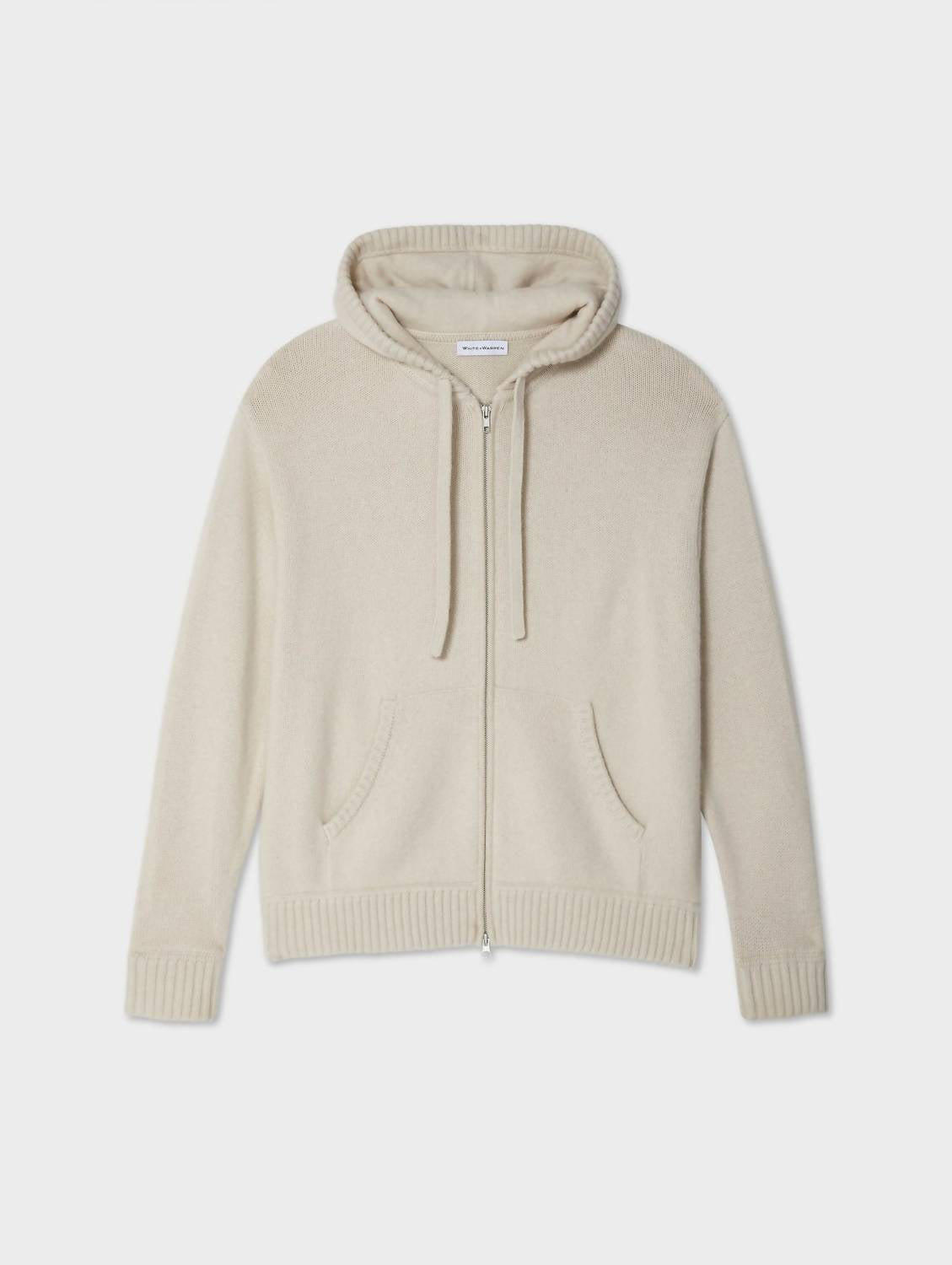 White + Warren - Cashmere Blend Luxe Double Zip Hoodie