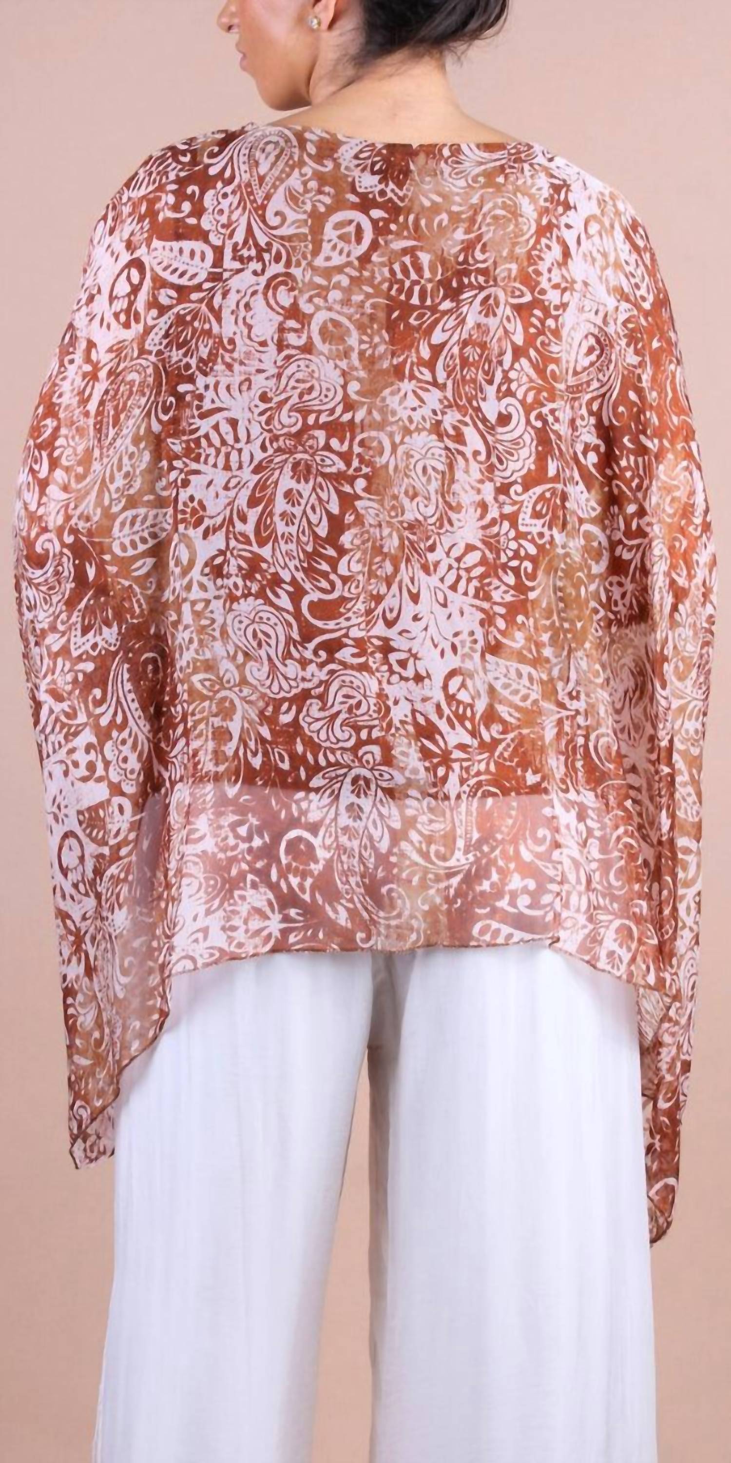 Gigi Moda - Seta Paisley Print Kaftan Top