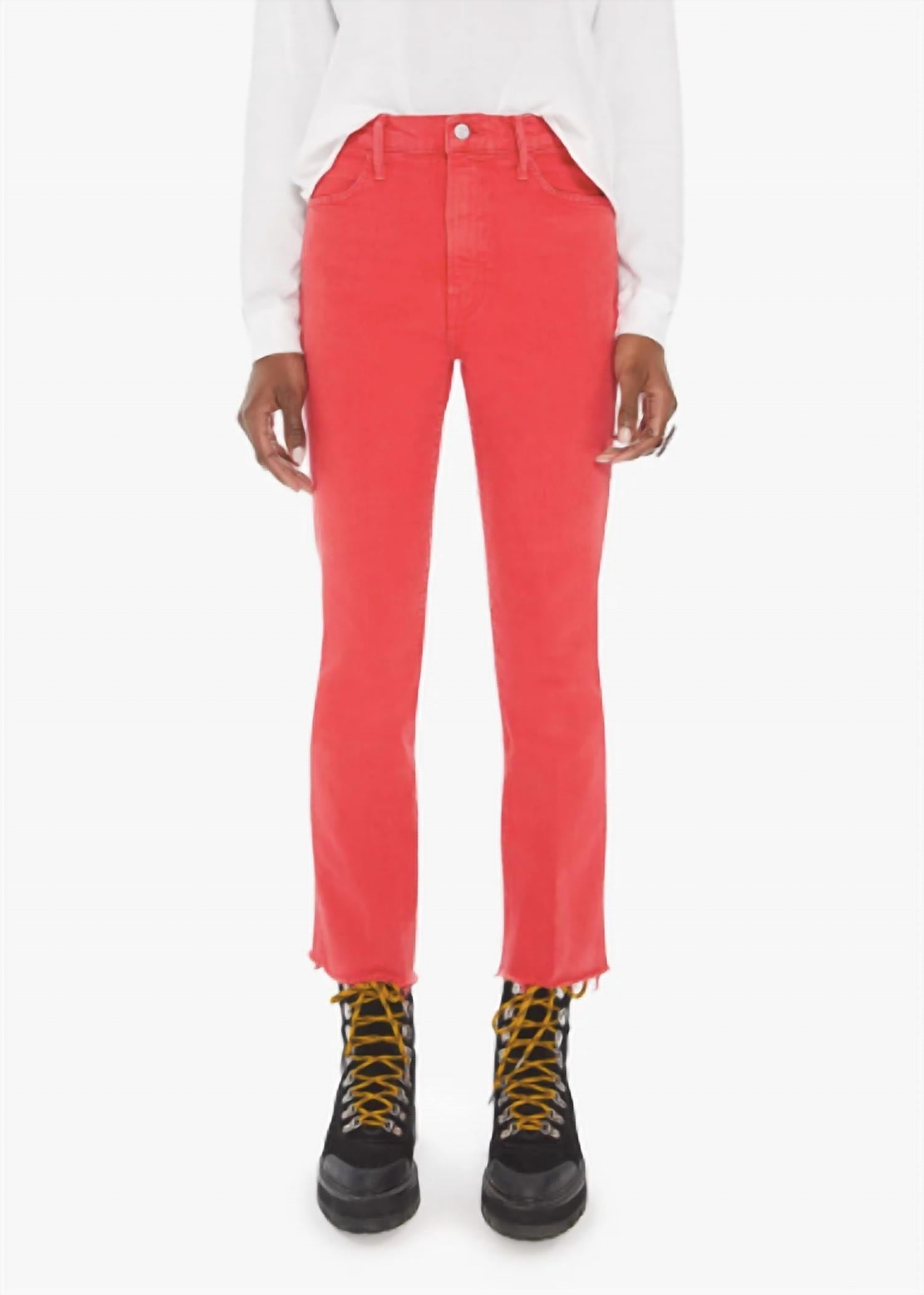Mother - Hustler Ankle Fray High-rise Flare Jeans