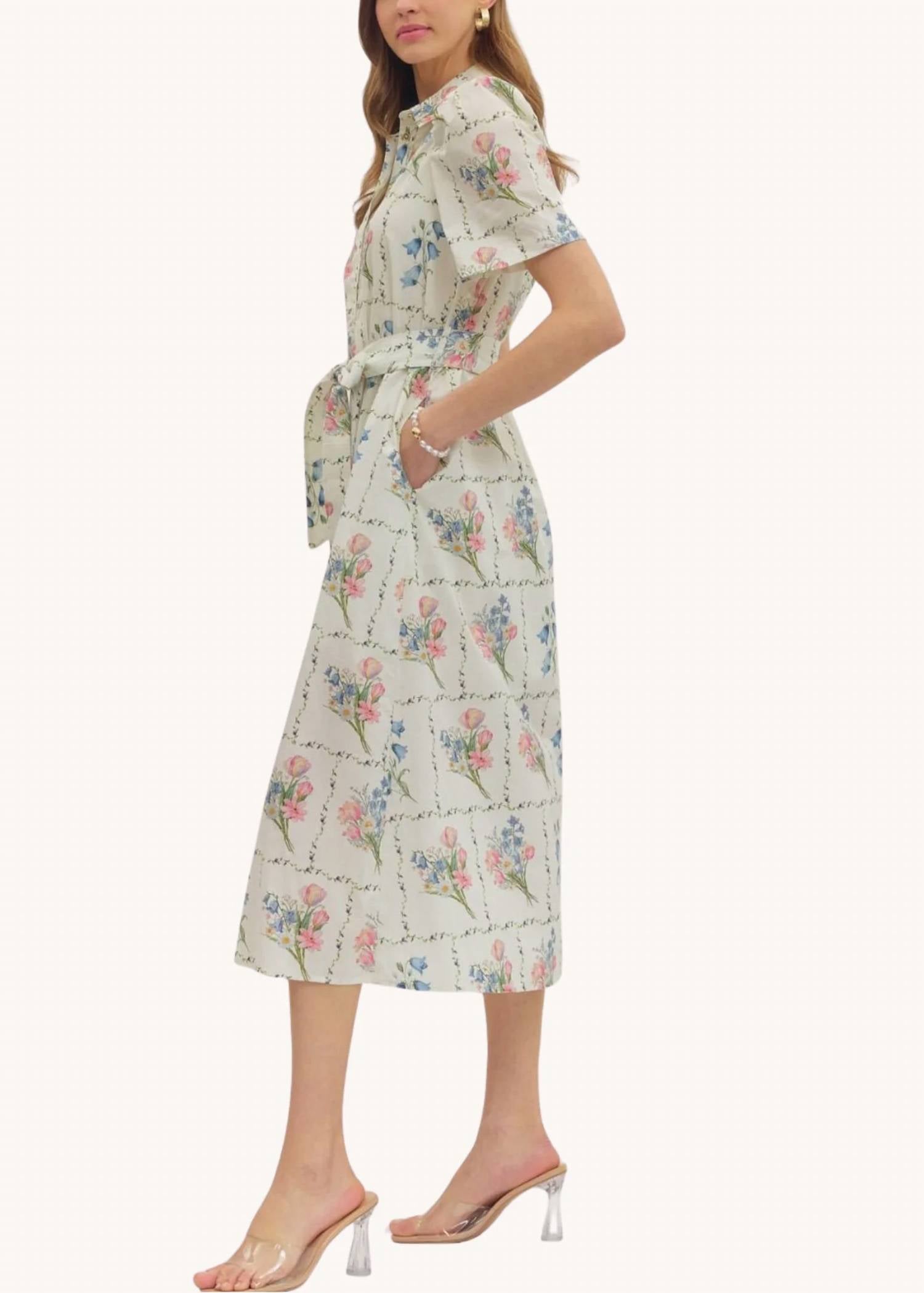 Entro - English Garden Midi Dress