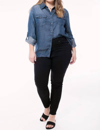 Modern Haze - Go With It Chambray Shirt - Plus