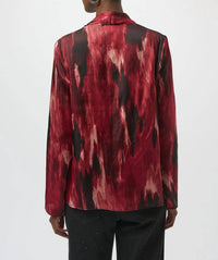 Joseph Ribkoff - Abstract V-neck Satin Top