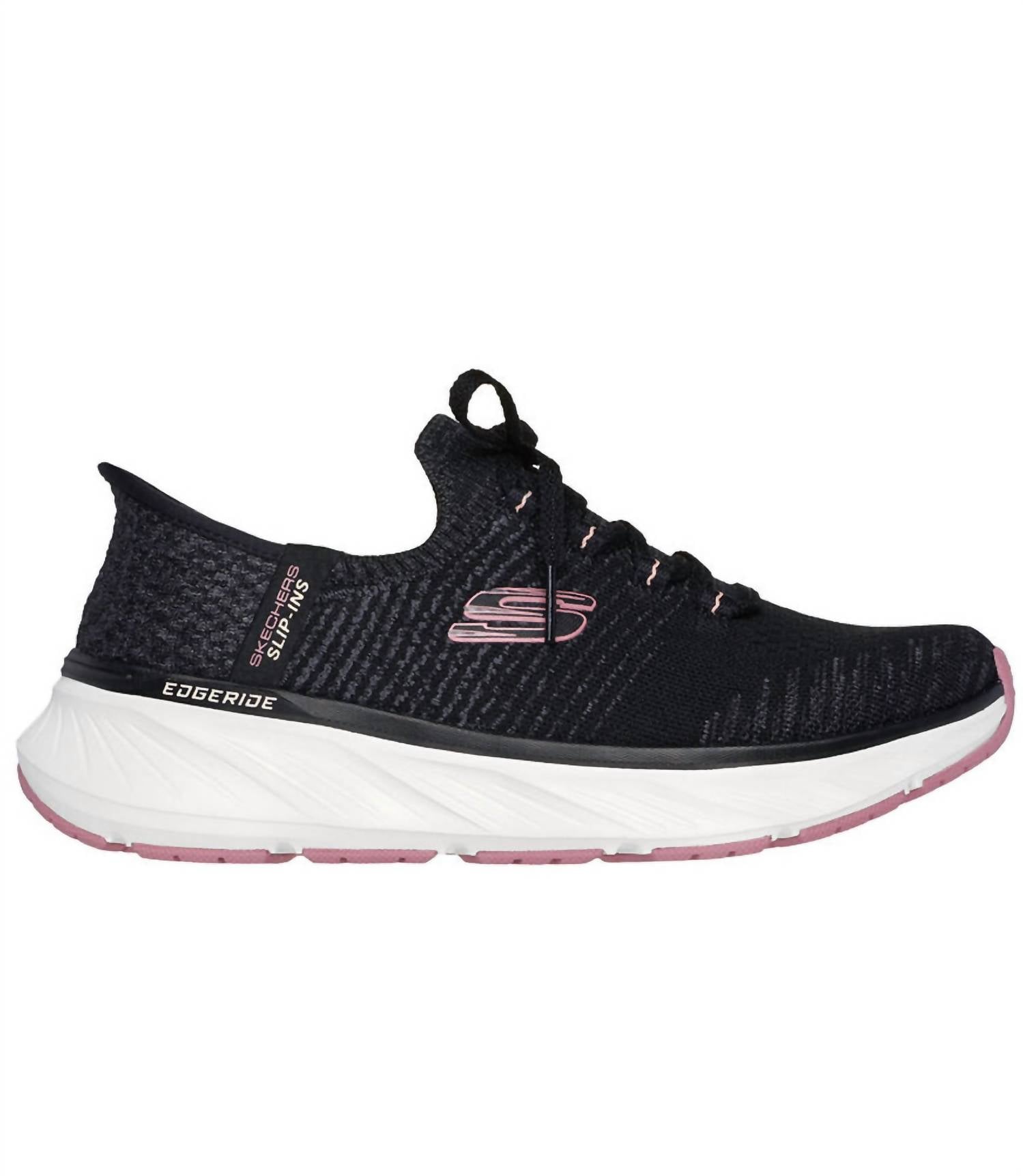 Skechers Women's Edgeride-impression Shoes in black pink - women's sneaker