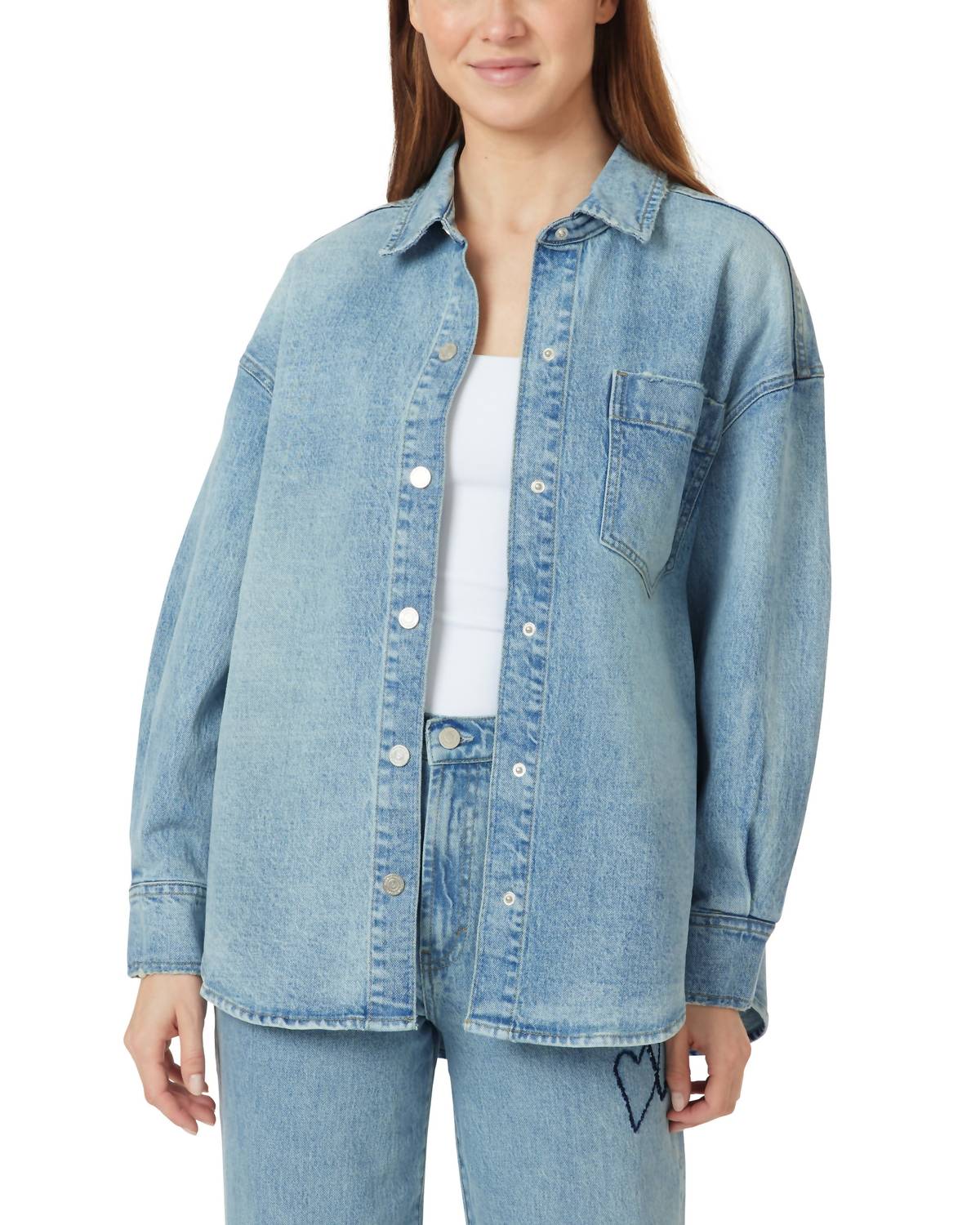 Habitual - Hearted Shirt Jacket