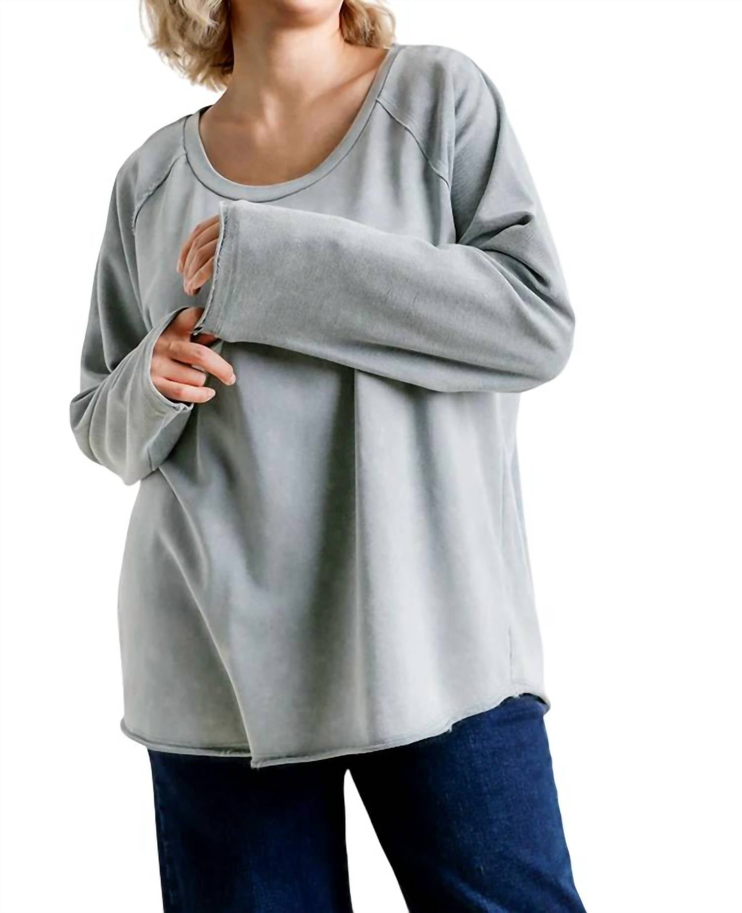 Umgee - Mineral Washed Raw Hem Top