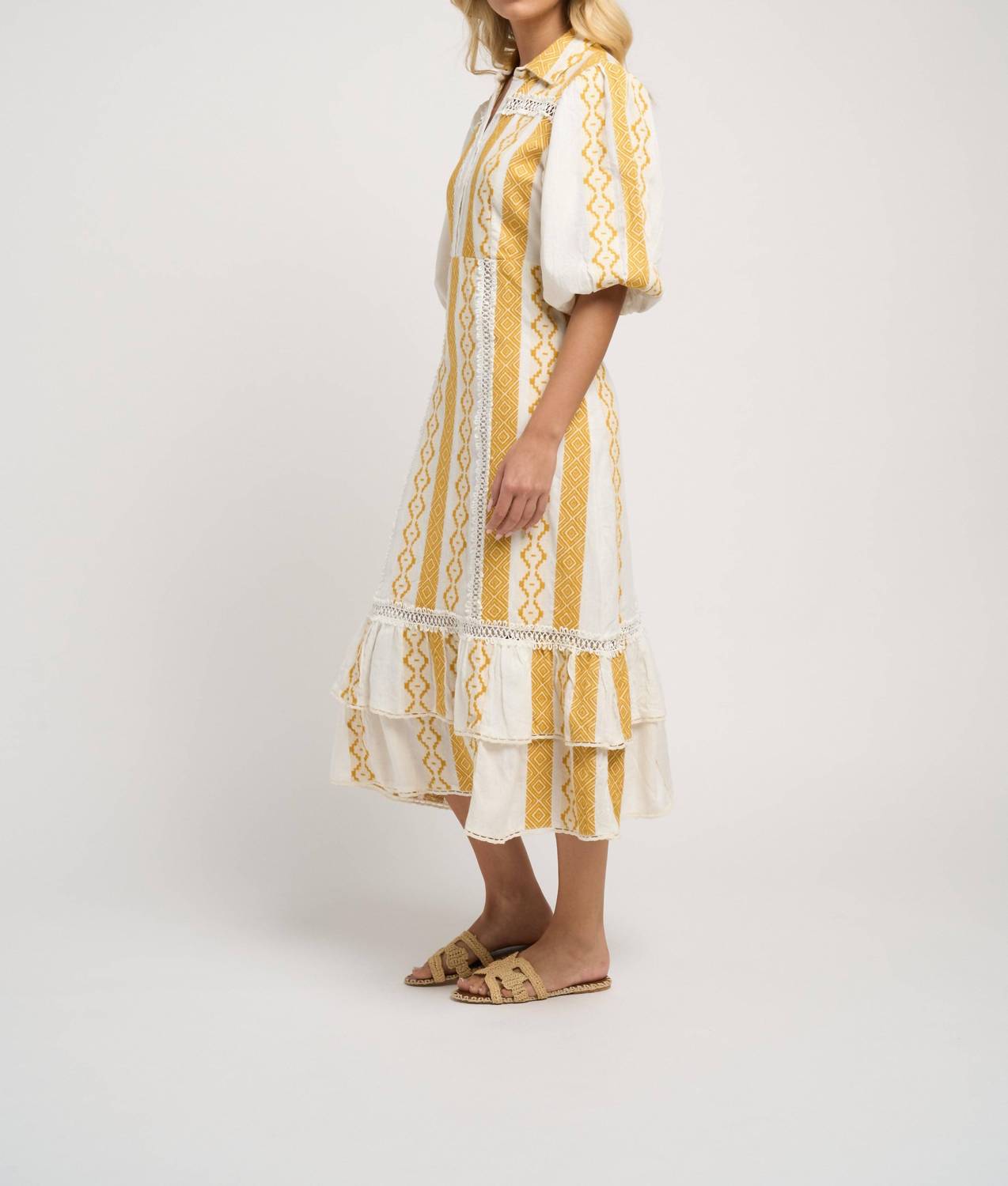 Guadalupe Design - Catalina Ii Stripe Midi Dress