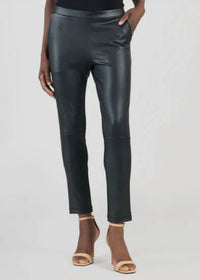 Clara Sun Woo - Liquid Leather Knit Pull On Pants
