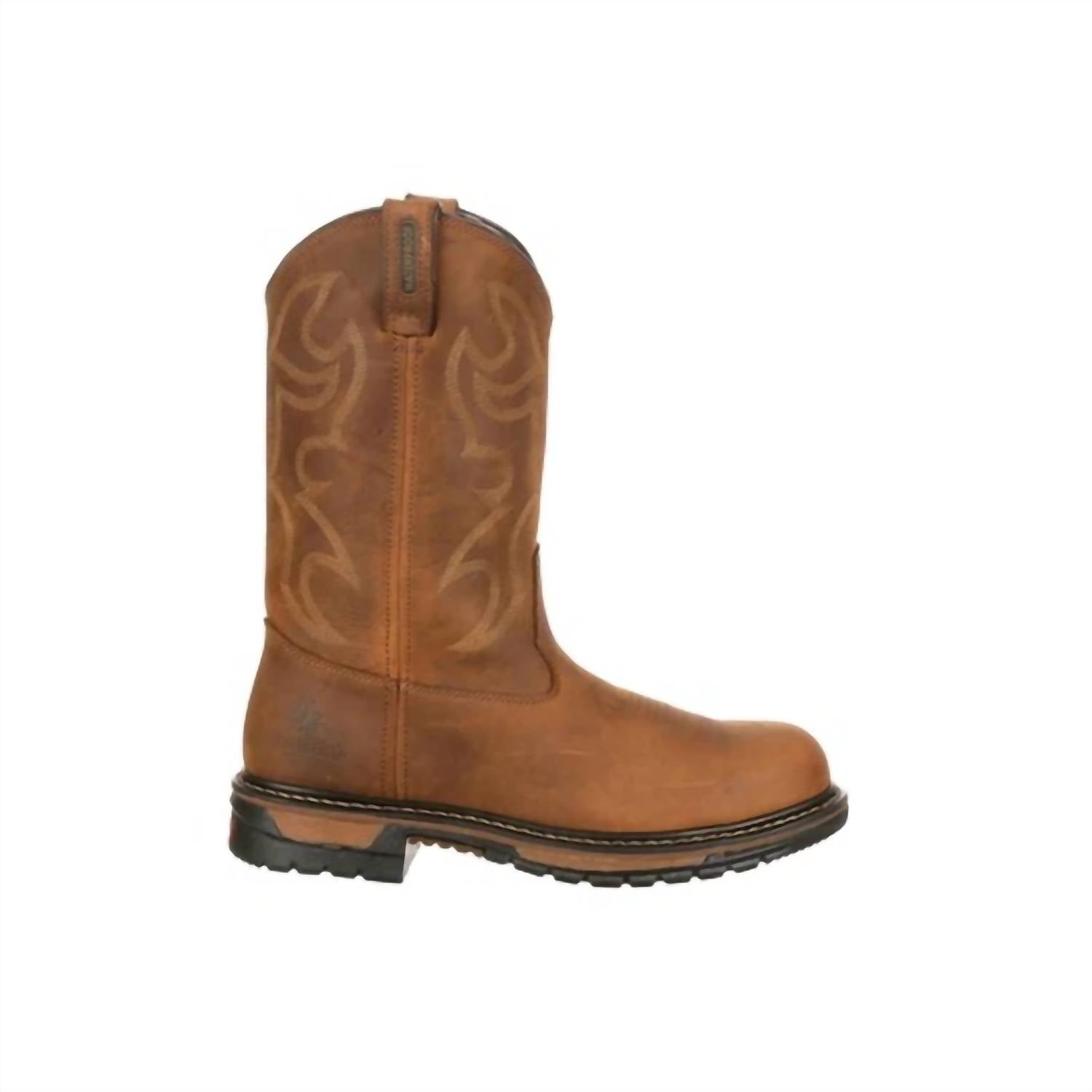 Rocky Men's Original Ride Steel Toe Boot in brown - men's boots
