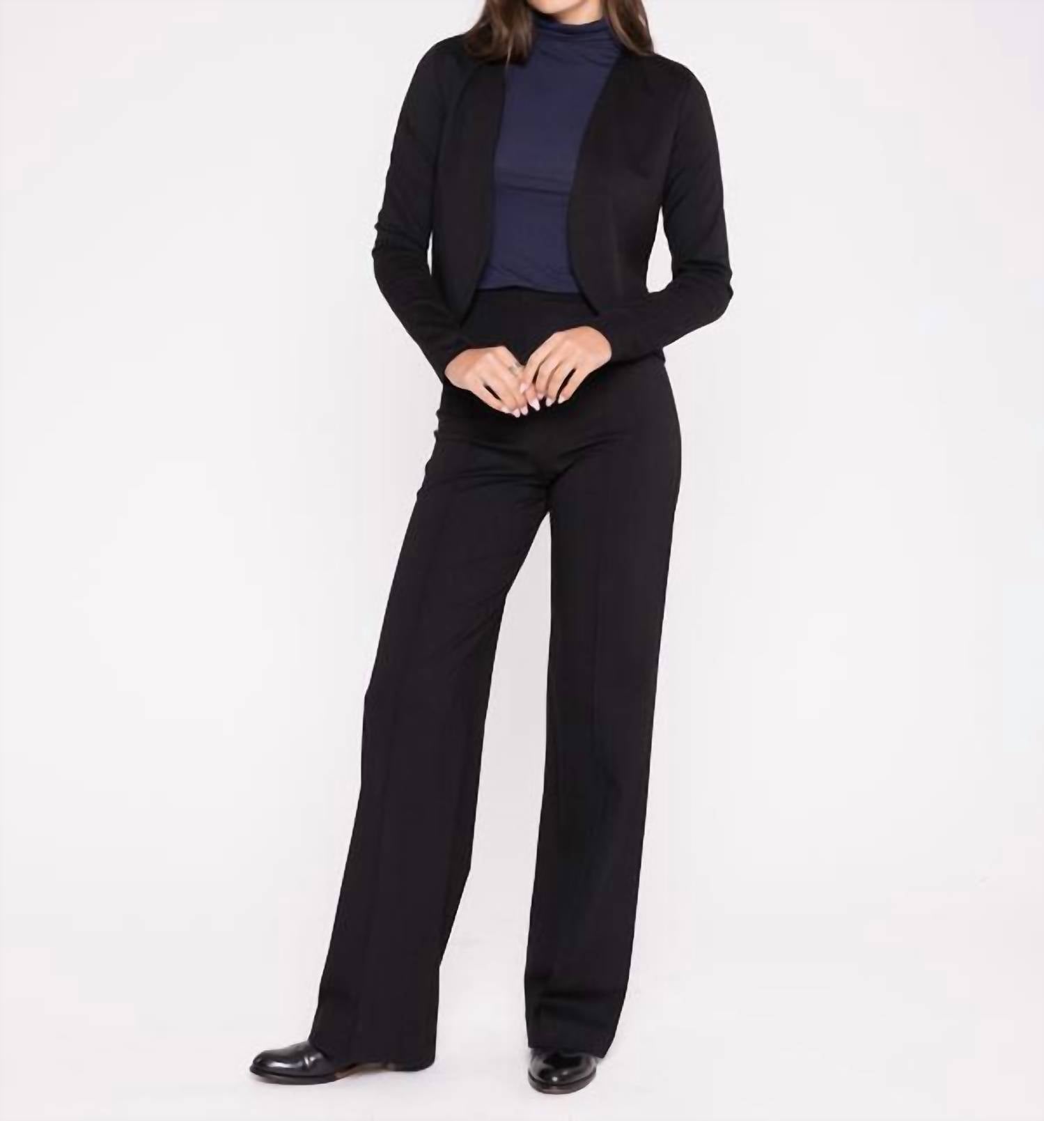 RIPLEY RADER Ponte Knit Bolero Top in black - women's jacket - alternate view