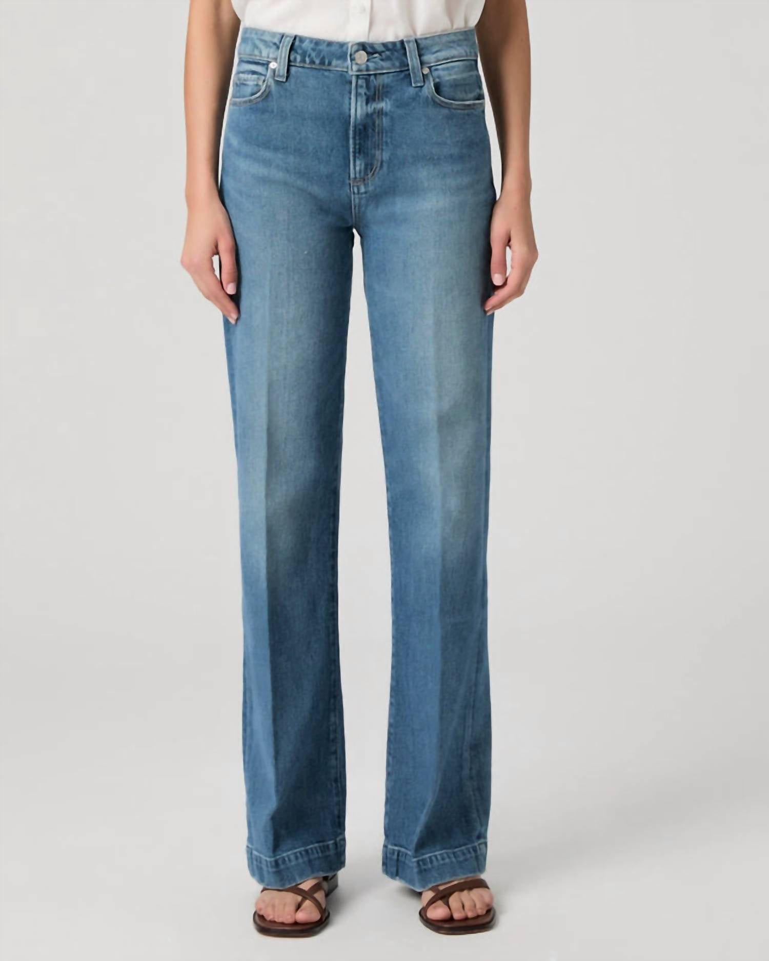 Paige Leenah Wide Leg Jean in cranked up - women's jeans
