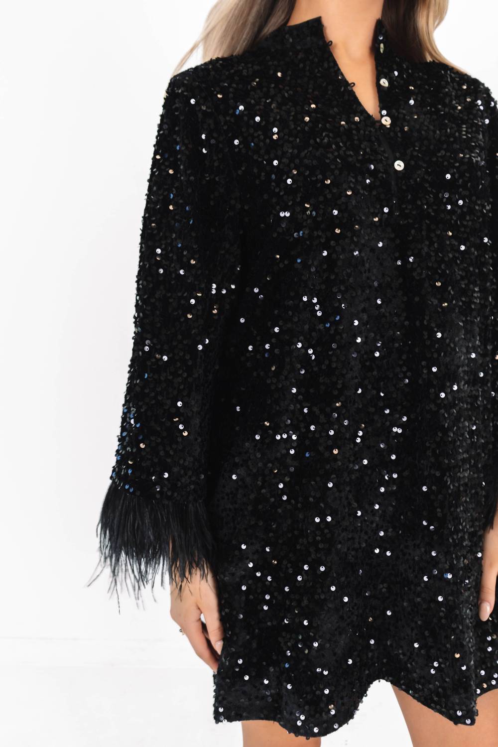 J.Marie - Britt Feather Sleeve Dress