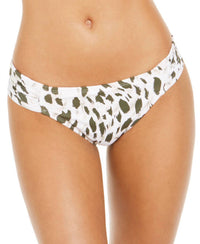 La Blanca - Brush Stroke Printed Shirred Bikini Bottoms