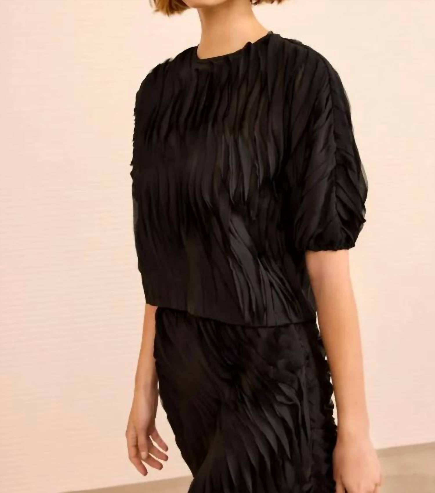 Ulla Johnson - Vayda Chiffon Embroidered Short Sleeve Top