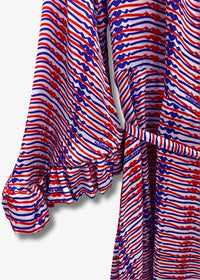 Alessandro Enriquez - Vibrant Wrap Midi Dress