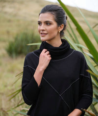 FOIL Women's What's The Stitch Dress in black - women's dress - alternate view