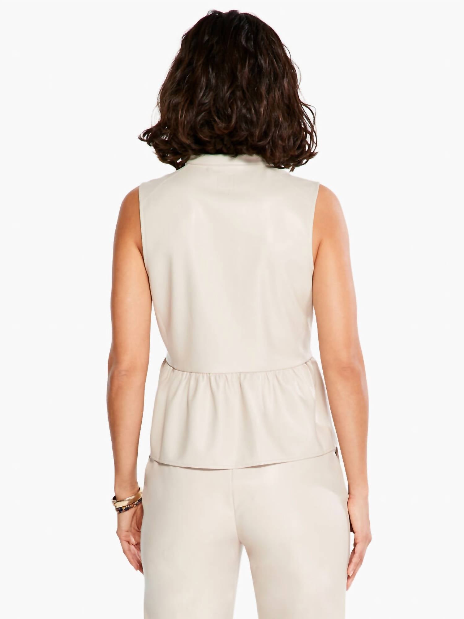 Nic + Zoe - Fedrica Faux Leather Swing Top