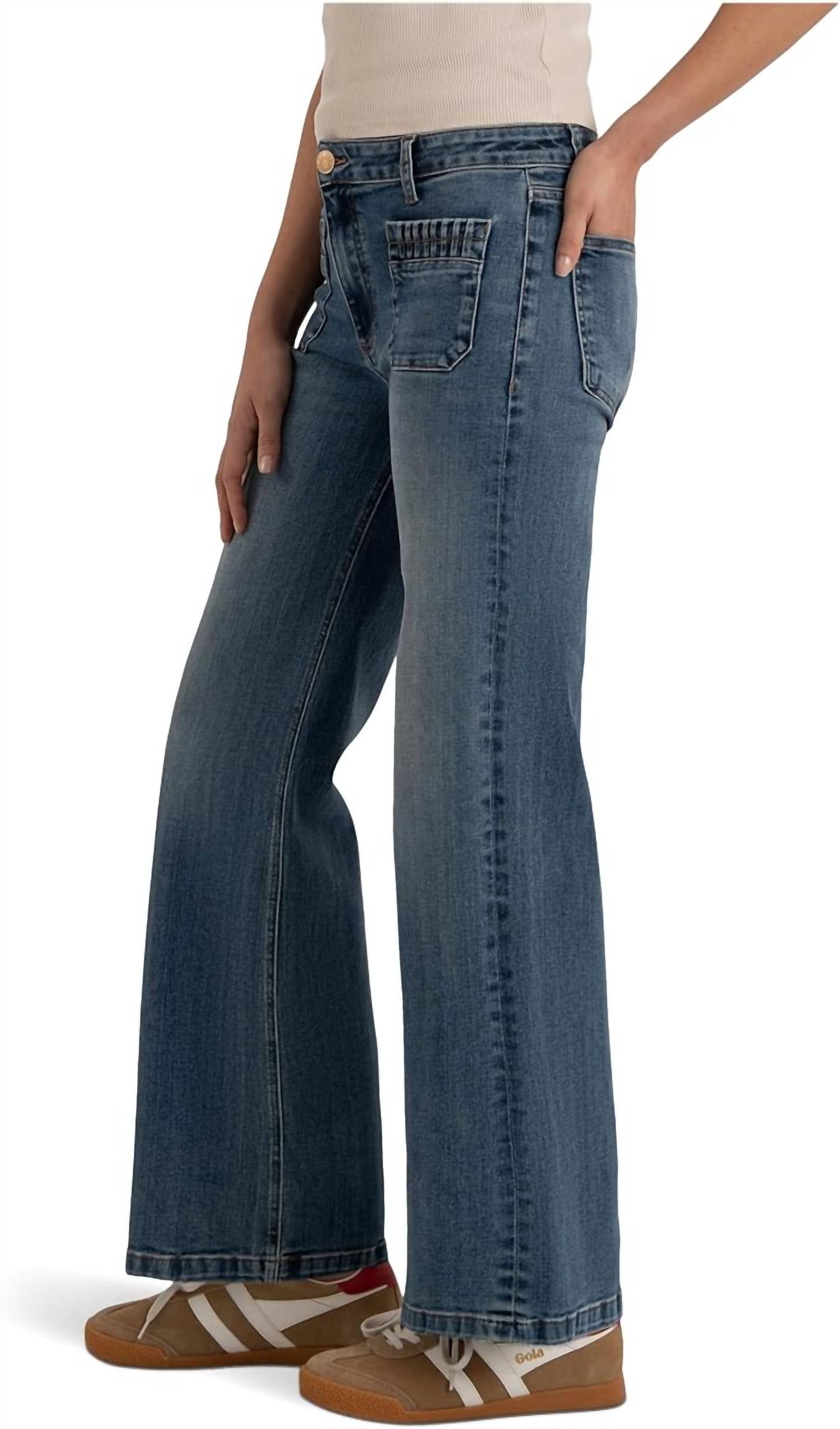 Kut From The Kloth - Kloth Maya High-rise Wide Leg Patch Pockets