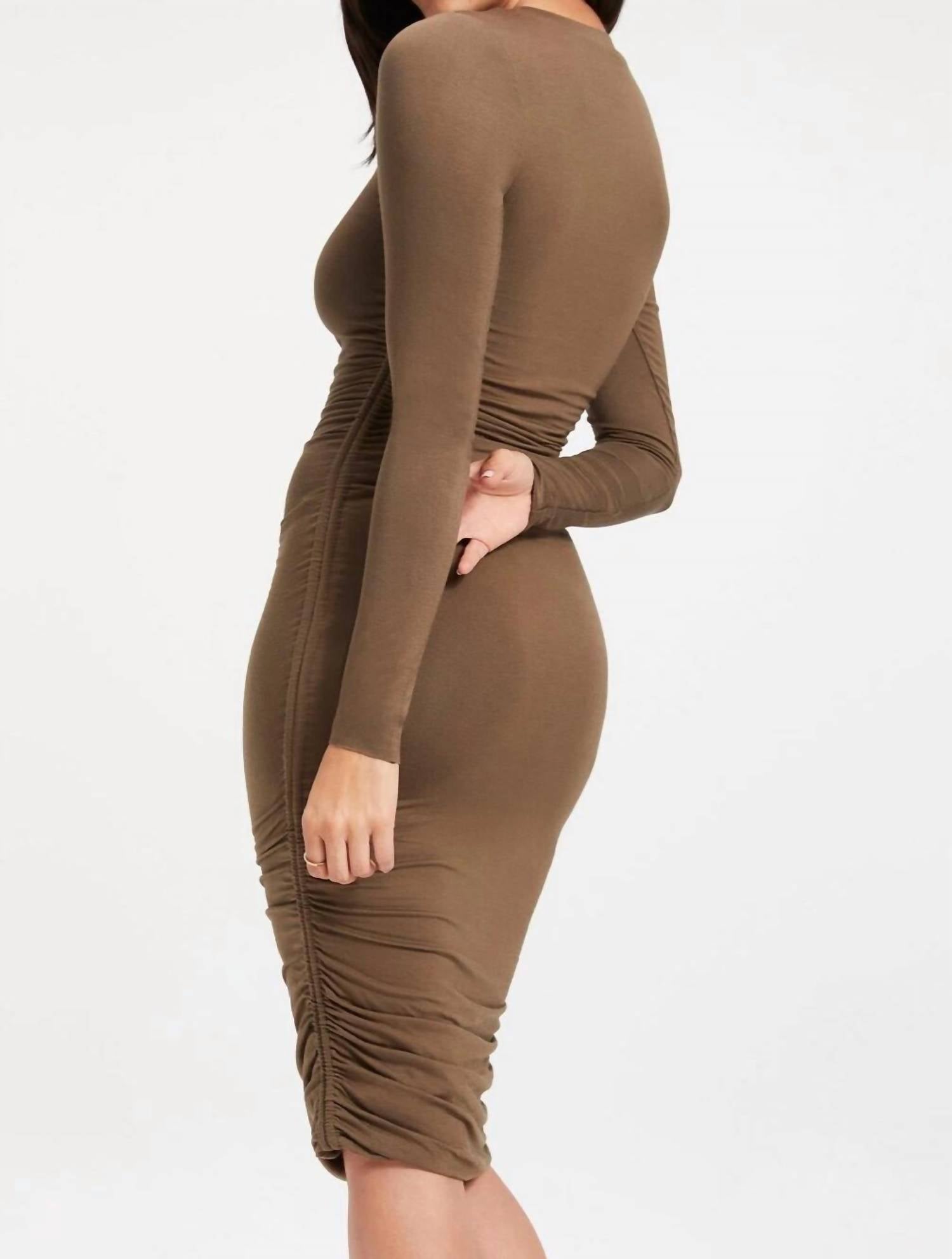 Good American - Slinky Ruched Dress