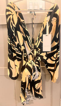 Eugenia Fernandez Anremo dress in black cream - women's dress - alternate view