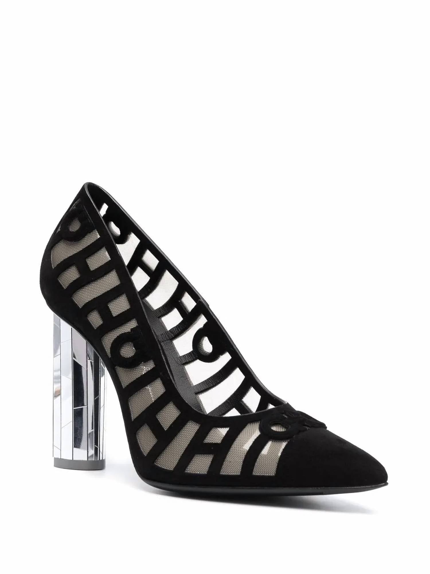 Salvatore Ferragamo Women's Mirrored Heel Pumps in black - women's heels - view 43