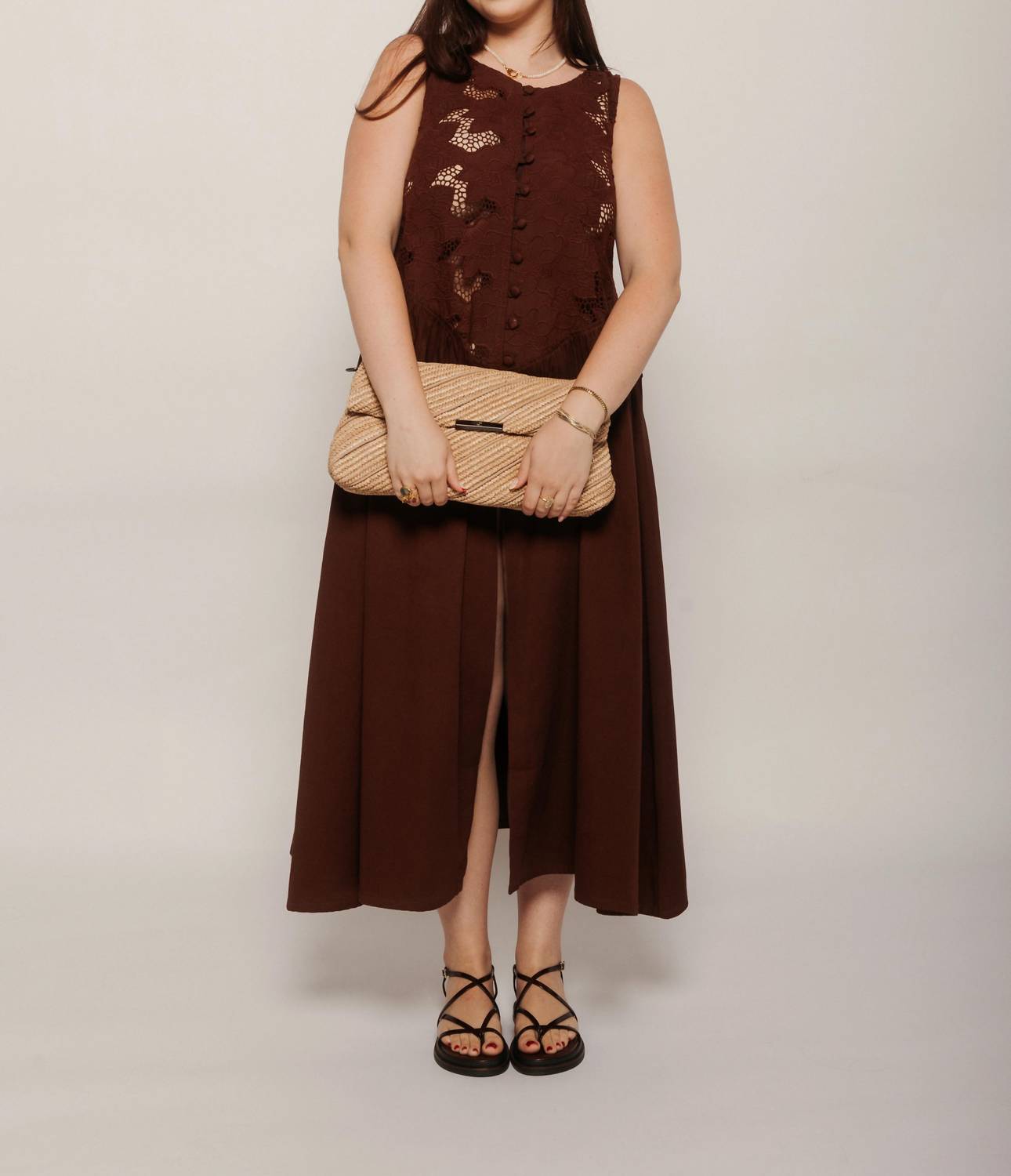 Tach - Sally Cutwork Maxi Dress