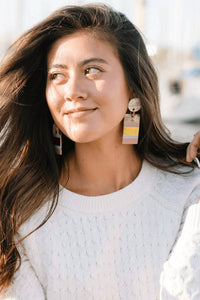 Sunshine Tienda - Women's Rose Cabana Statement Earrings