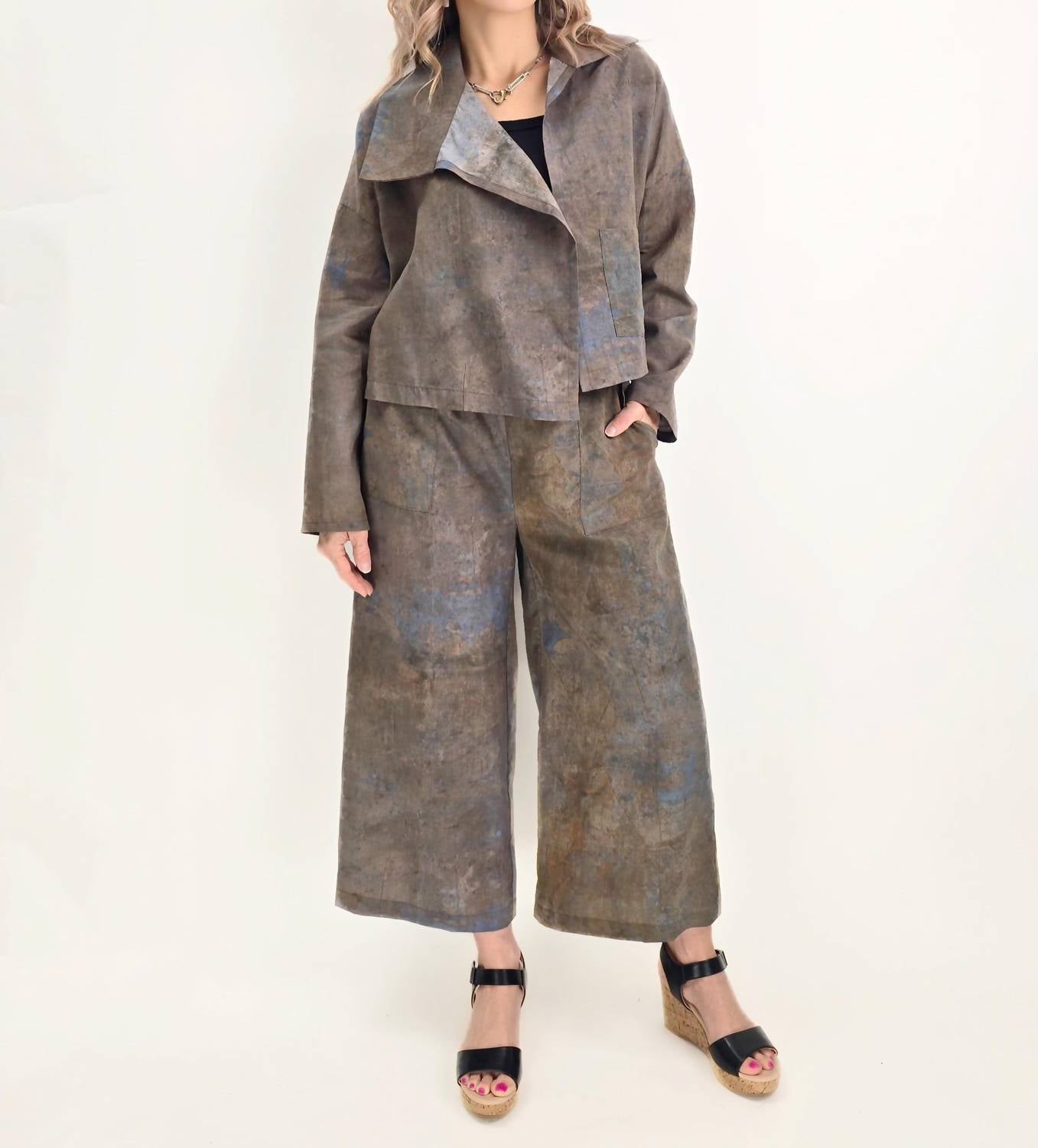 Chalet et ceci Bonnie Wide Leg Pants in brown - women's pants - alternate view