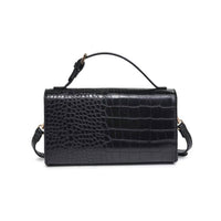 Urban Expressions - Women's Thea Vegan Leather Croc Print Crossbody Top Handle Bag