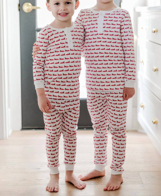 Lila + Hayes - Boy's Pima Cotton Christmas 2 pc Pj's