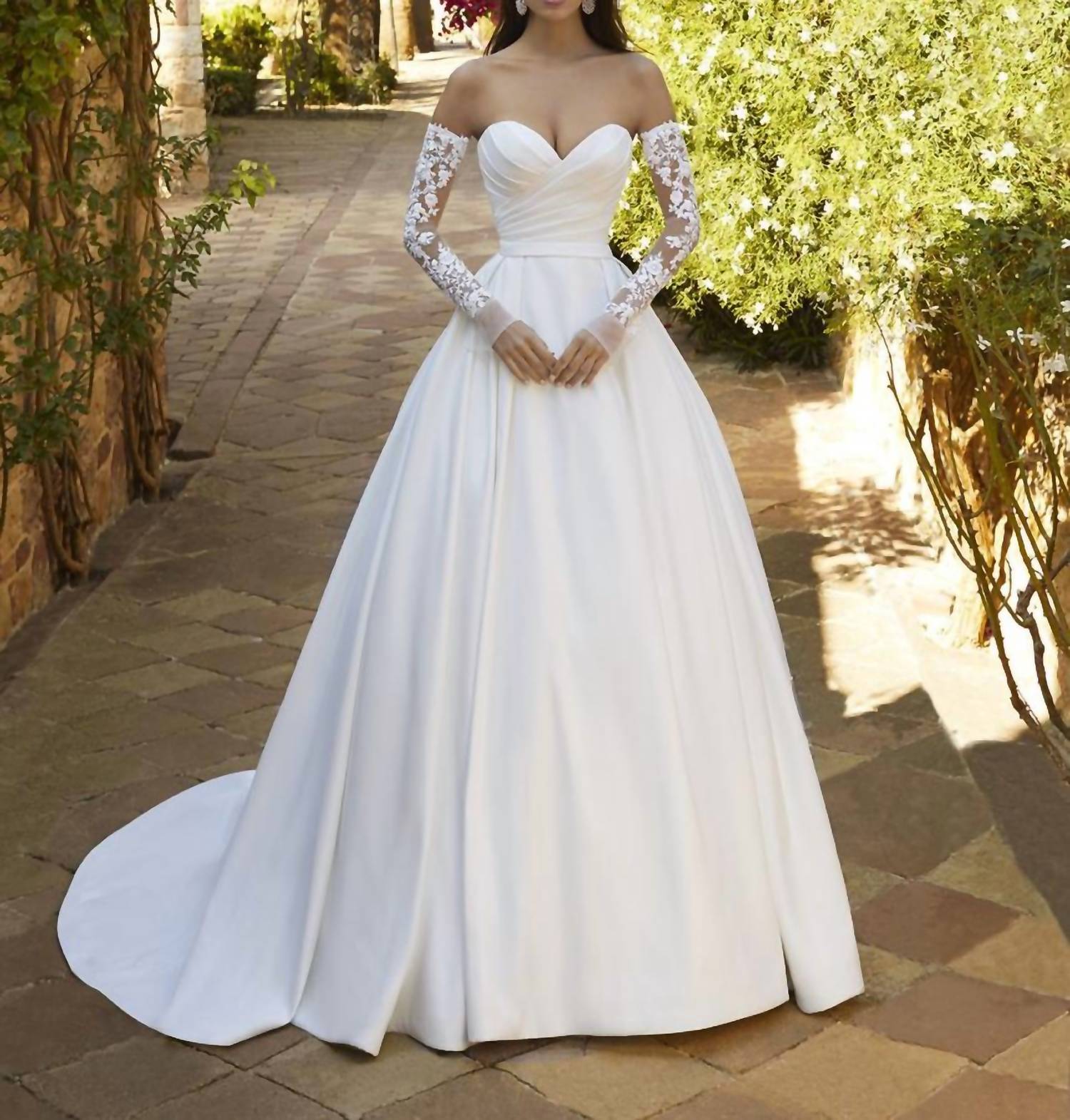 Cosmobella - Satin Strapless Princess Gown