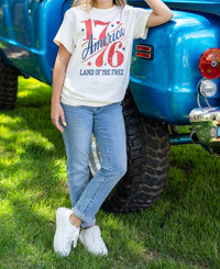 The Way Down South - Retro 1776 Land Of The Free Graphic Tee