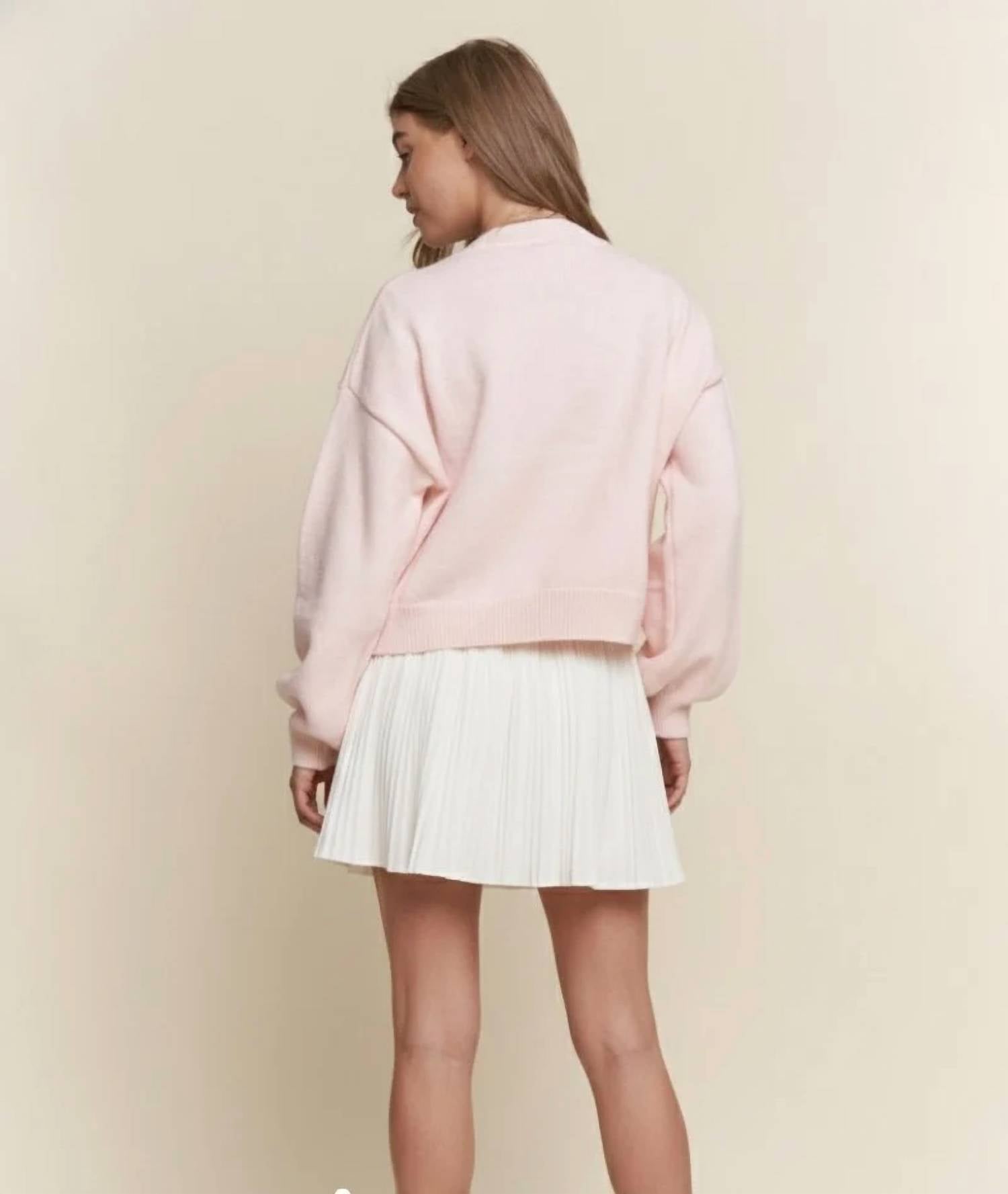 J.Nna - Lovely Beaded Hearts Sweater