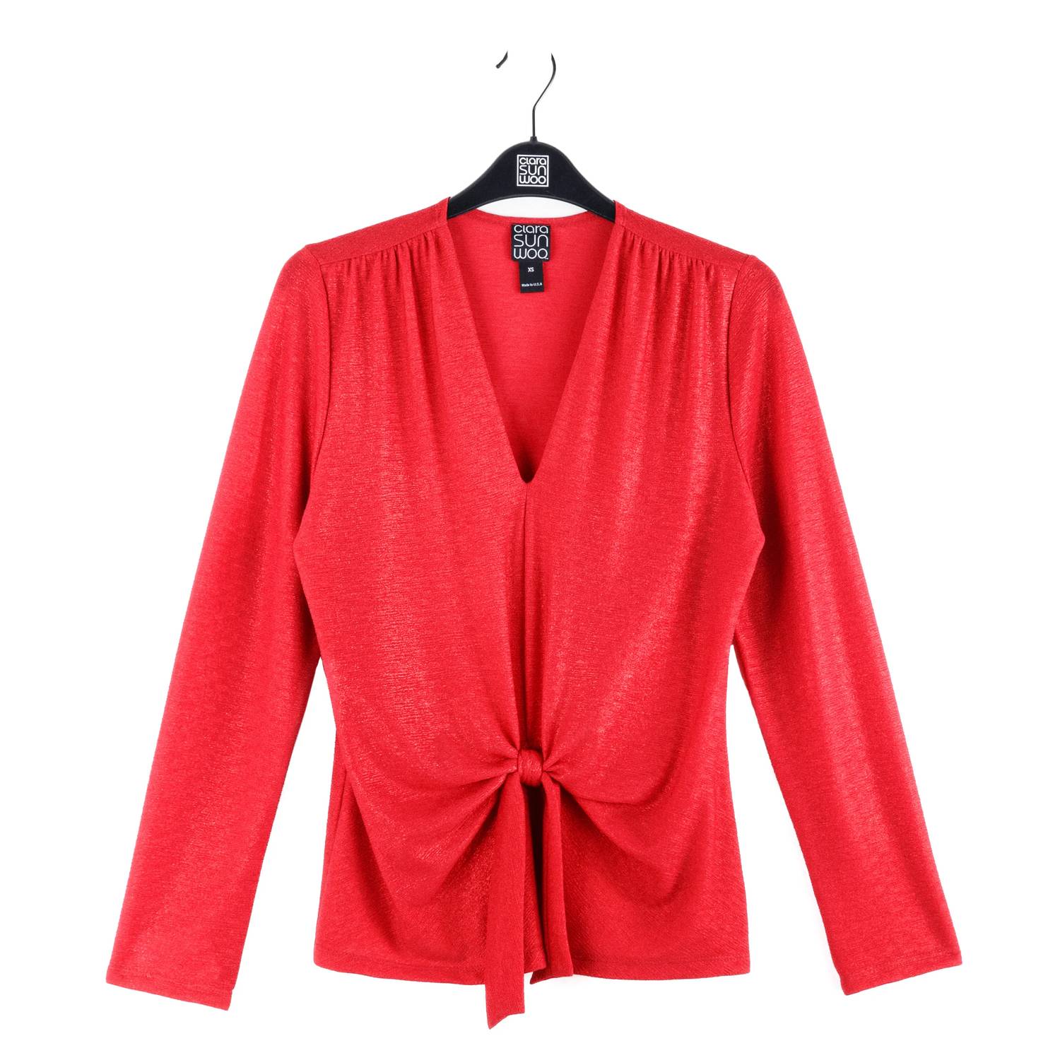 Clara Sunwoo - V-neck Front Tie Top