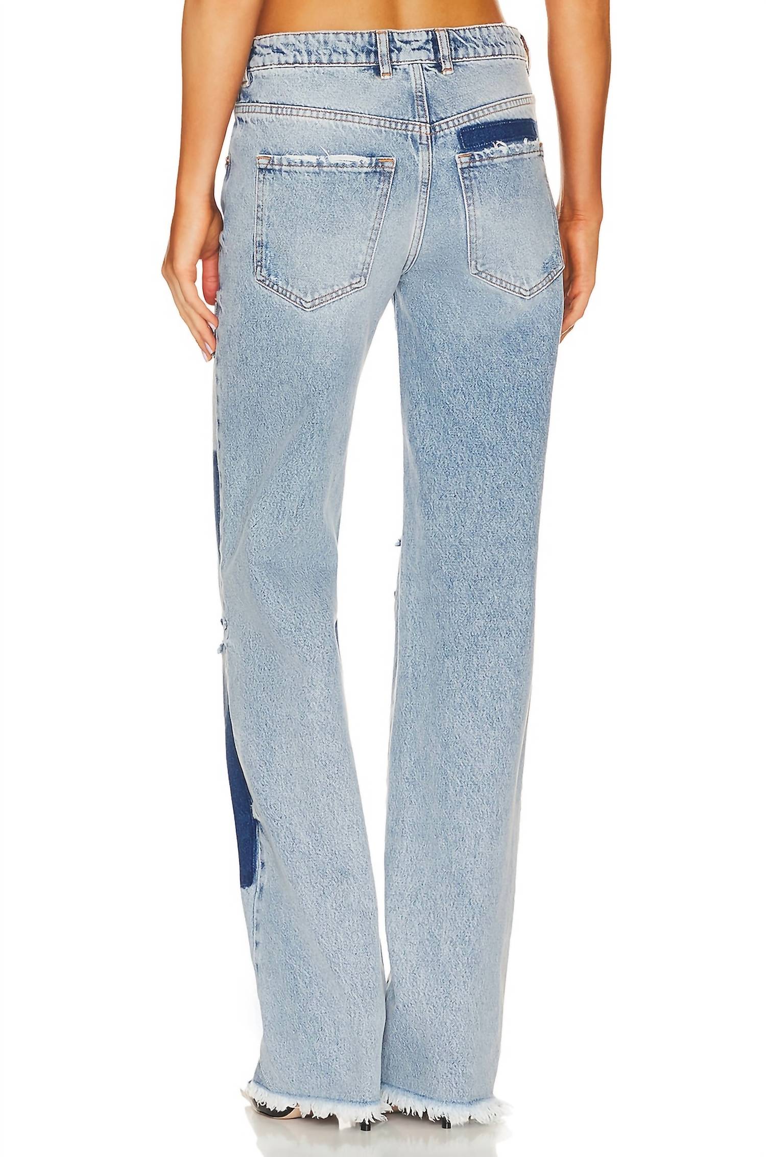 Ser.O.Ya - Heidi Patchwork Straight-leg Jeans