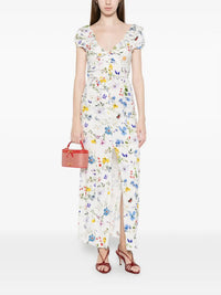 Alice + Olivia - Tara Ruffle Slip Midi Dress